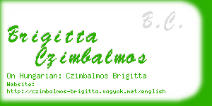 brigitta czimbalmos business card